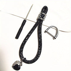Heart Shaped Rhinestone Keychain Car Inner Decoration Keychain