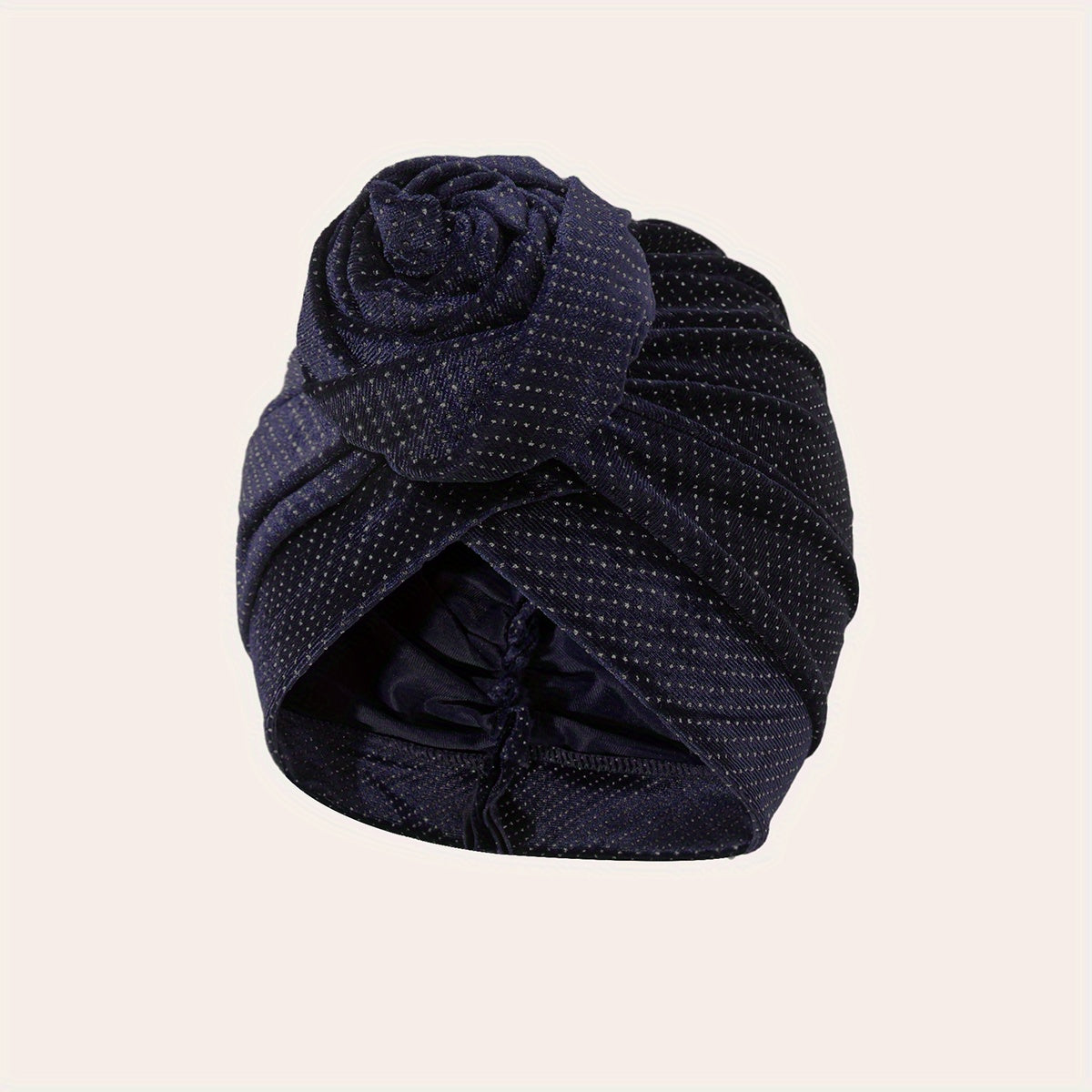Big Flower Turban Polka Dot Head Wrap Women Headscarf Cap Bandana