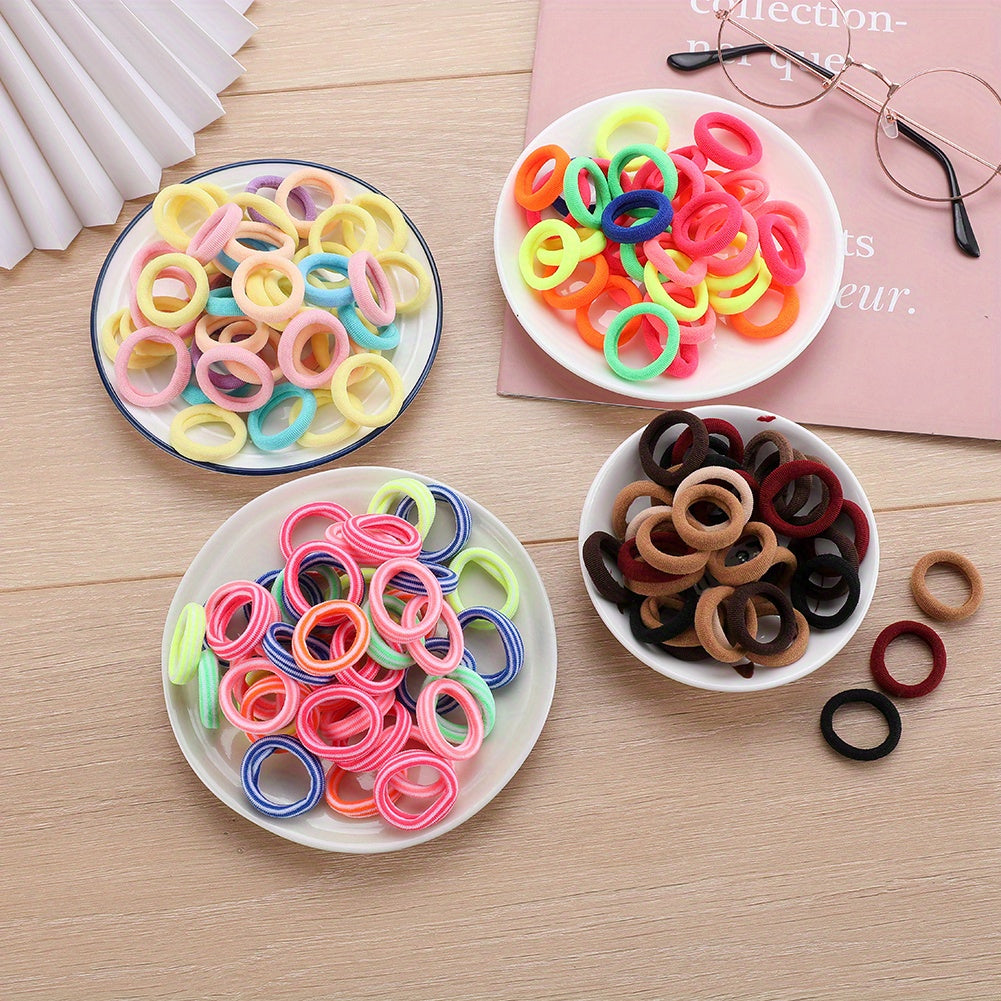 400pcs Children's Hair Tie Hair Ring High Elasticity Hair Rope