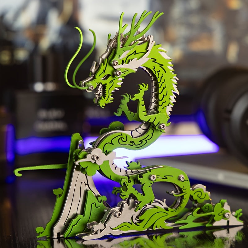 MOKR Chinese Dragon 3D Metal Puzzle - DIY Handcraft Brain Teaser Toy