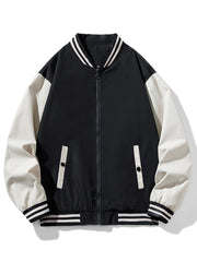 Men's Block Zip Up Baseball Jacket