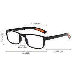 Foldable Presbyopia Glasses With Glasses Case Men's Glasses HD Unisex Eyewear