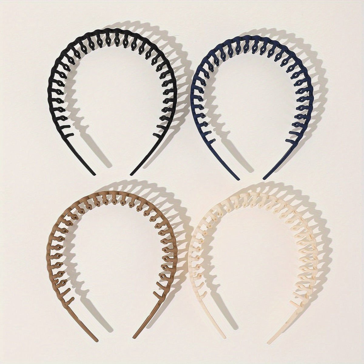 4pcs Wavy Headband Nonslip Style Hair Accessories