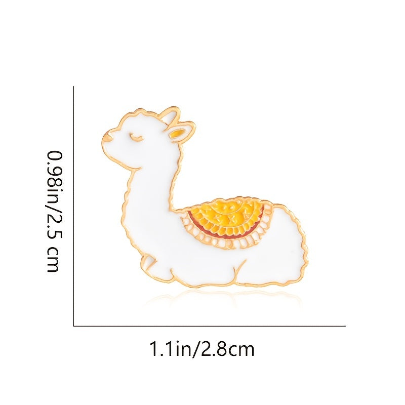 Cute Alpaca Animal Brooch Pin