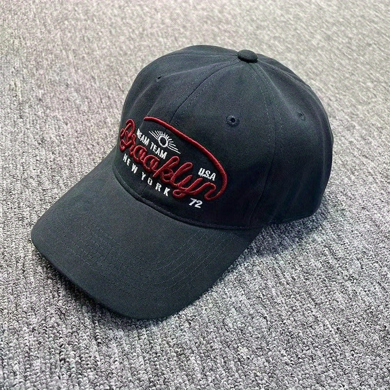 Big Head Circumference Men's Retro Baseball Cap Embroidered Sunshade Peaked Cap