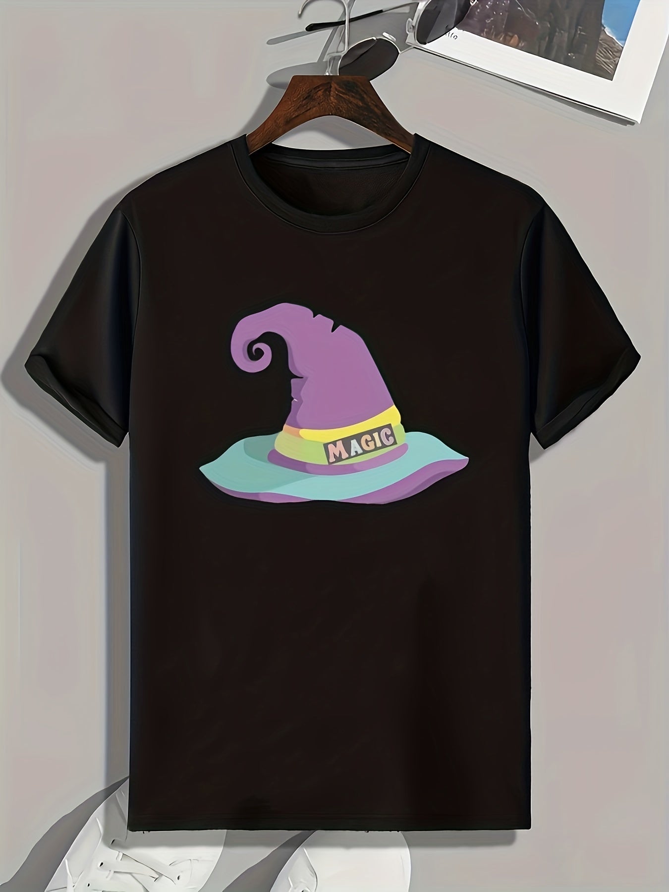Magic Hat Pattern Print Men's Sports T-shirt