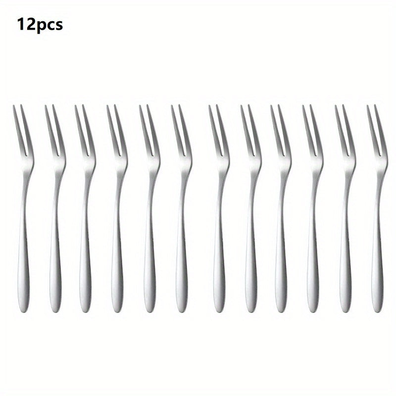 Stainless Steel Fruit Picks Salad Forks Reusable Multifunctional Forks
