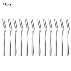 Stainless Steel Fruit Picks Salad Forks Reusable Multifunctional Forks