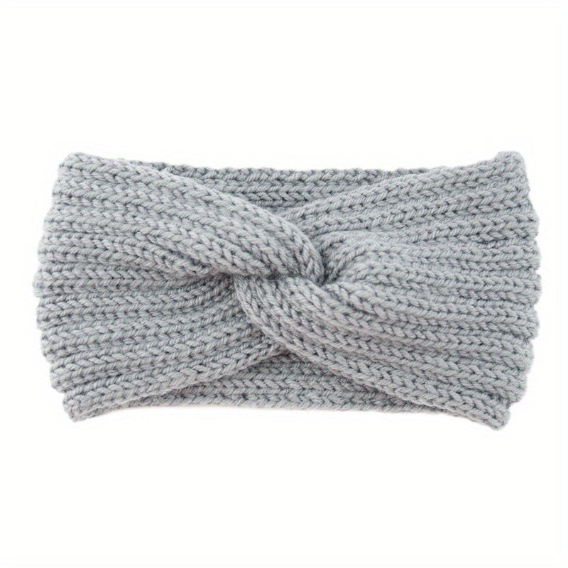 Women's Knitted Headband Elastic Cross Knotted Headwear