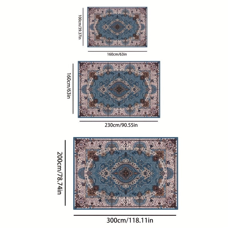Vintage Boho Area Rug 100x160cm Non-slip Fluffy Rug