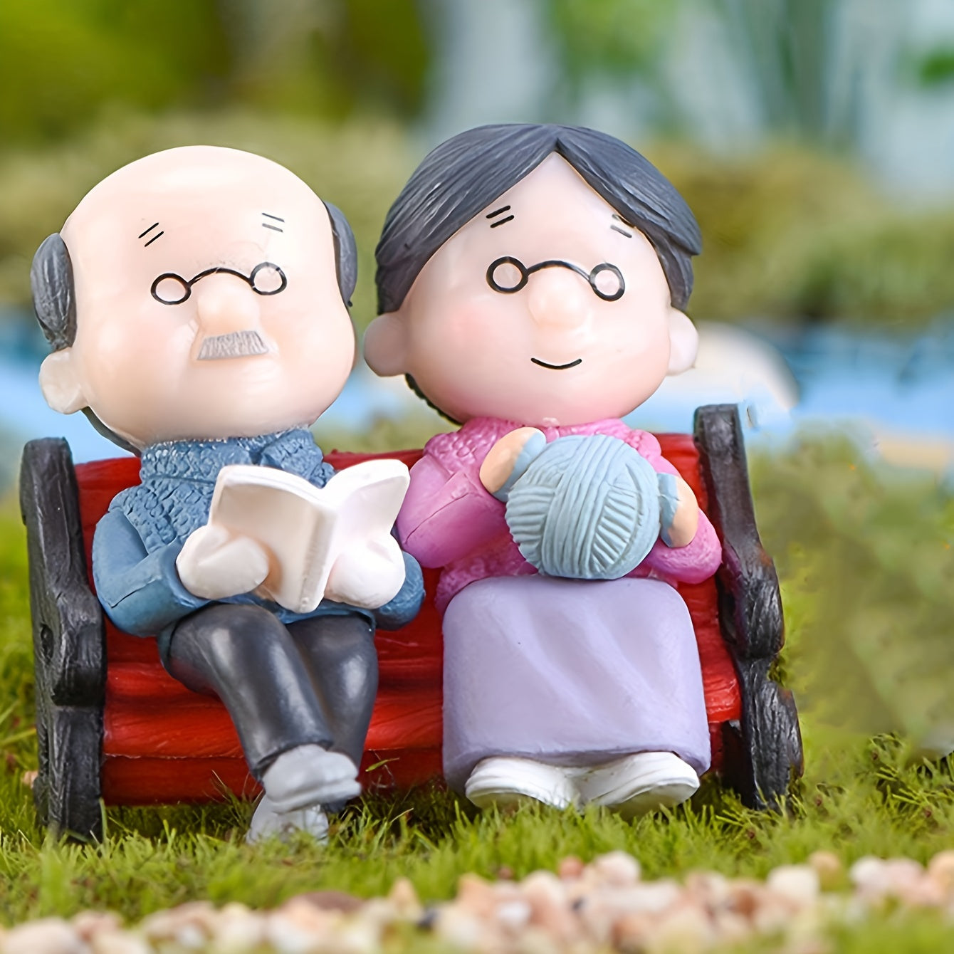 Chair Love Couple Art Decor for Outdoor Holiday Summer Theme Home Garden
