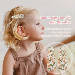 20pcs Floral Polka Dot Hair Clips for Baby Girls Headwear Accessories