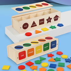 Wooden Shape Classification Box for Kids