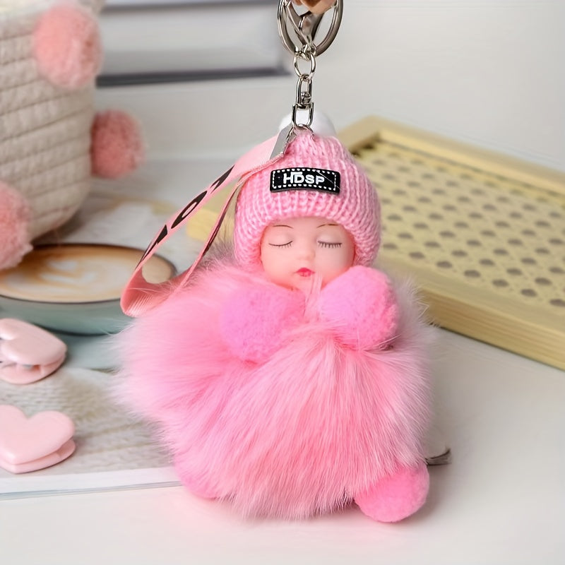 Plush Doll Hairball Pendant Bag Charm Keychain
