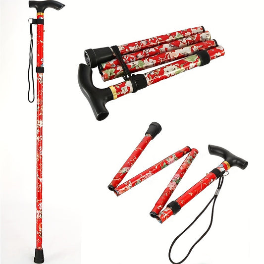 Adjustable Trekking Pole Foldable Walking Stick Cane