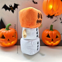 Halloween Plush Toy Block Style Pumpkin Doll for Kids