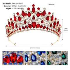 Baroque Crown Hairband Headband Rhinestone Tiara Wedding