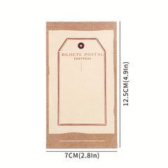 50 Sheets of Writing Paper Notes 2.8x12.4in Retro Journal Diary DIY Stickers