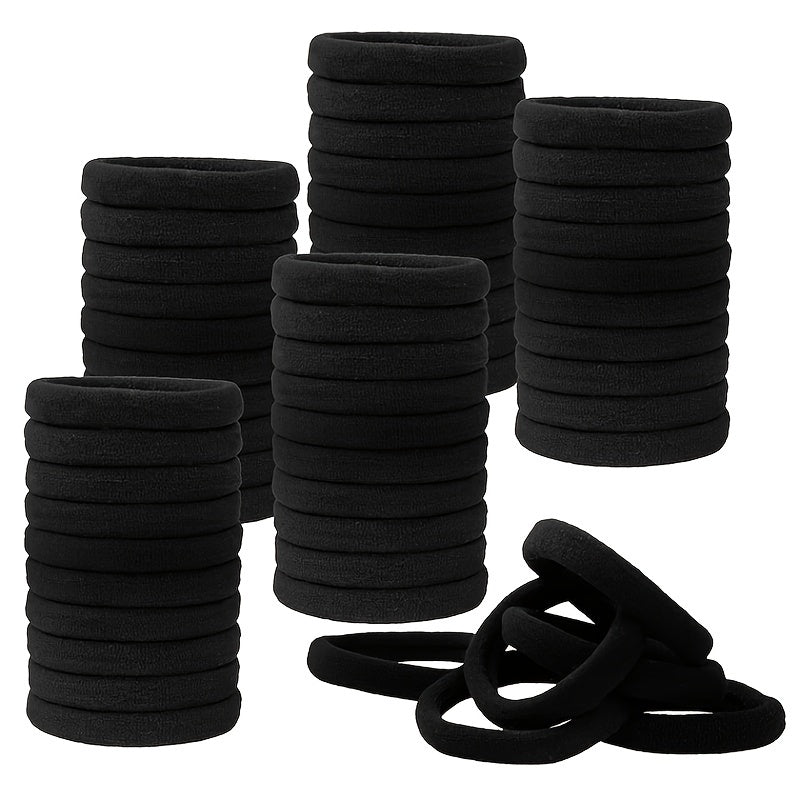 100pcs Seamless Hair Ties No Damage Elastic Ponytail Holders