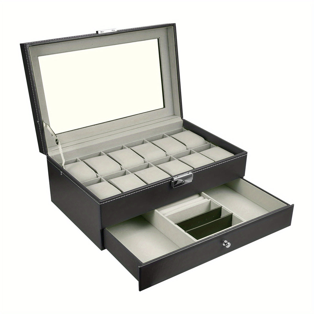 12 Slot Double Layer Watch Storage Box Jewelry Storage Box