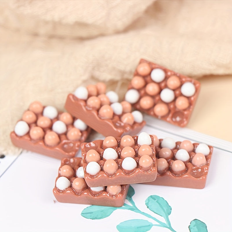 1:12 Scale Mini Eggs for Dollhouse Kitchen - Mixed Pastel Colors & Pink