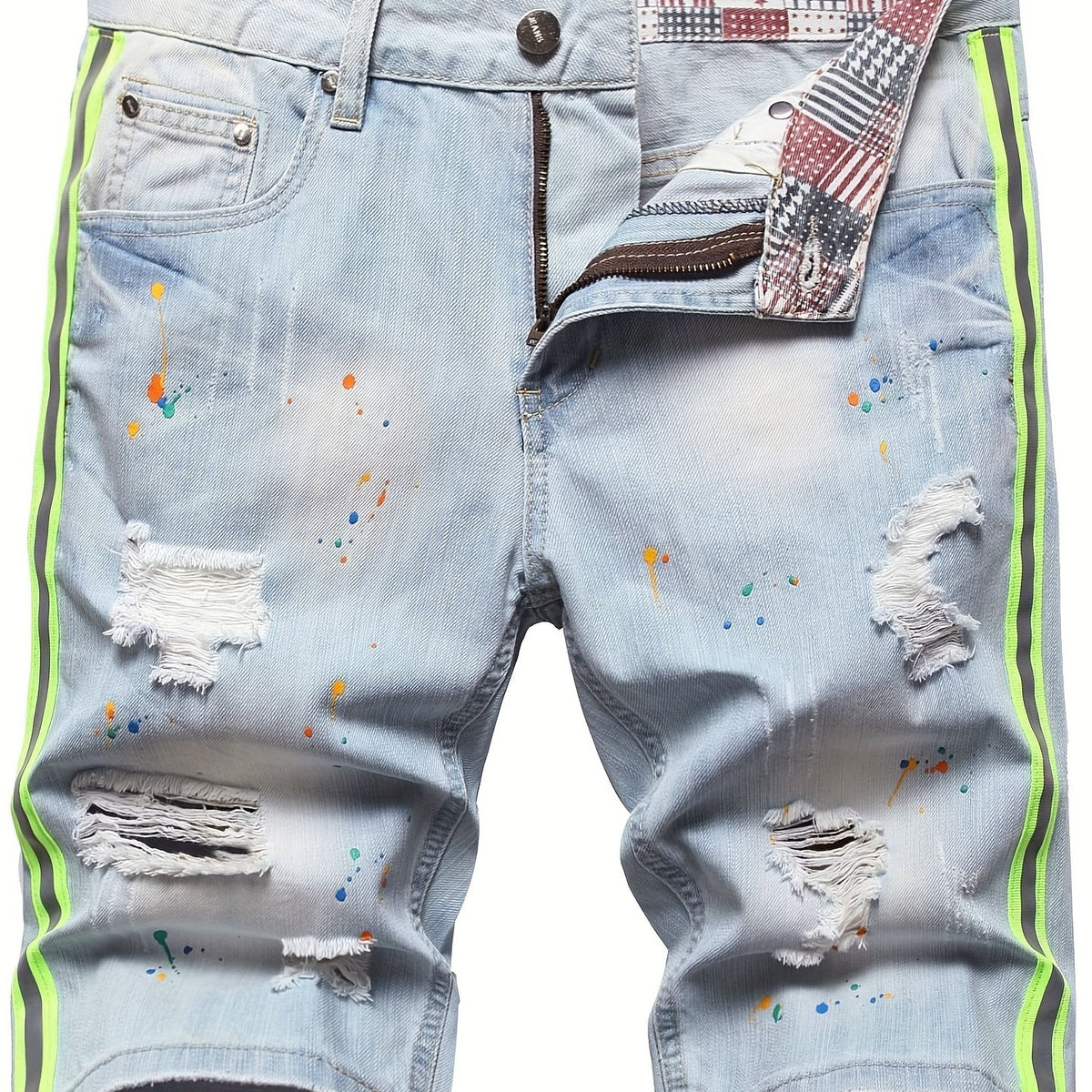 Men's Reflect Woven Tape Denim Shorts