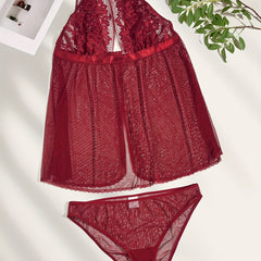  Sexy Lace Dress & Panty Lingerie Set