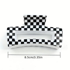 Plaid Pattern Hollow Hair Claw Shark Claw Hair Accessories
