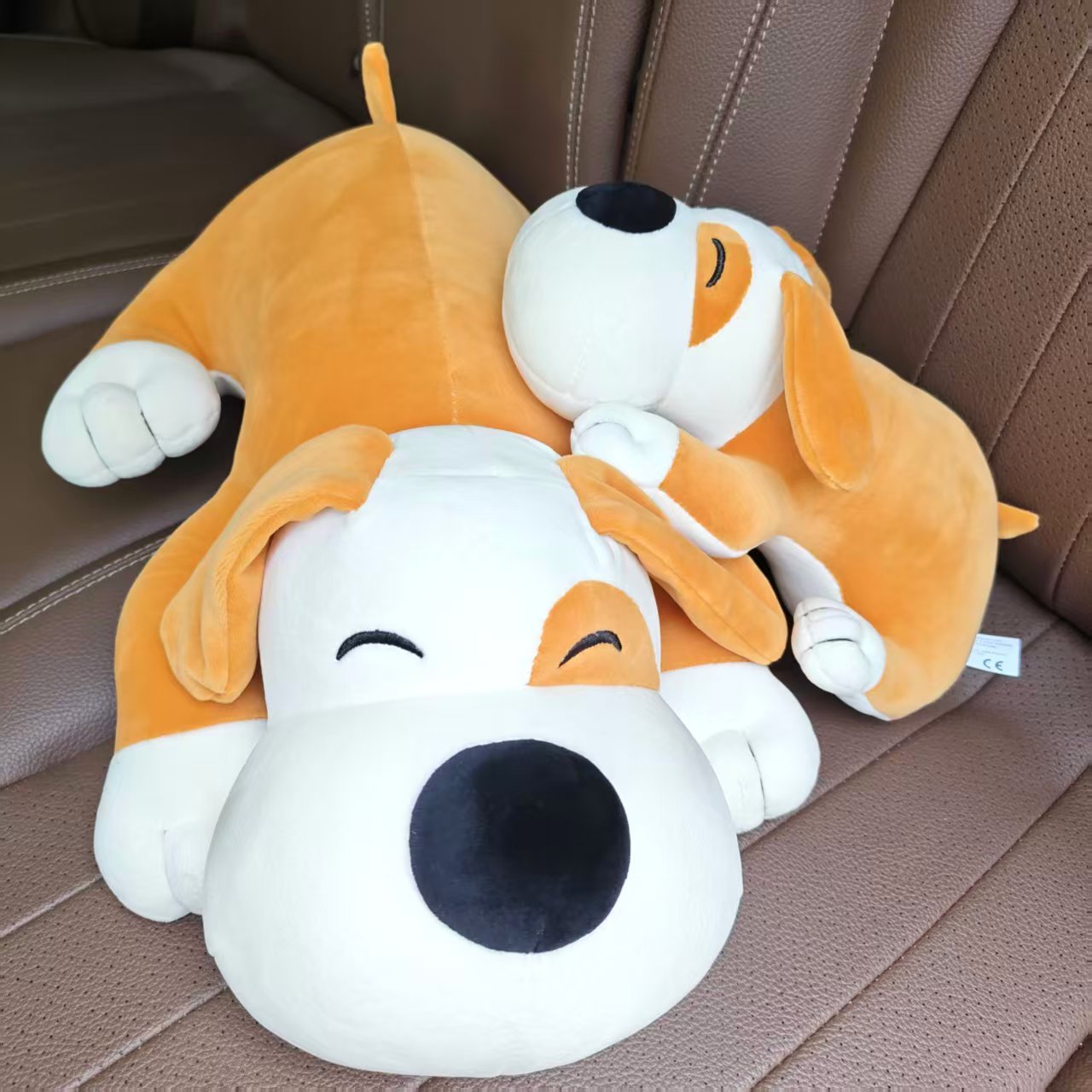 Brown Puppy Plush Toy Soft Fluffy Texture Collectible Model