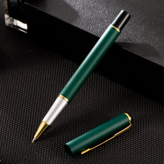 Matte Green Ballpoint Pen with Golden Clip
