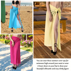 Women's Chiffon Sarong Sheer Wrap Scarf Beach Towel