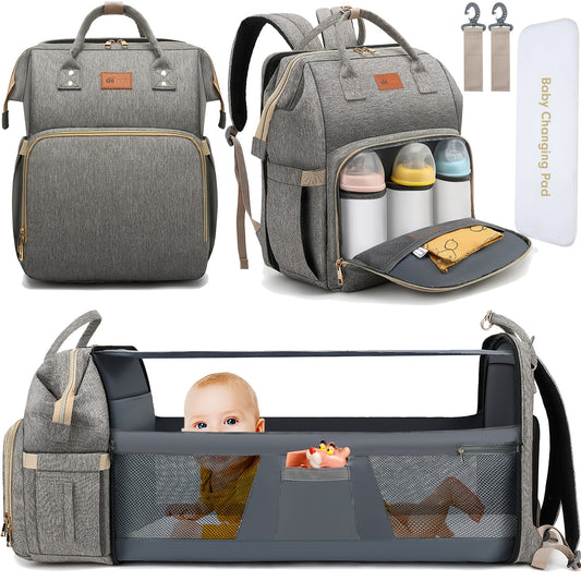 Baby Diaper Bag Backpack With Changing Station 30L Dual Use Baby Bag For Mom