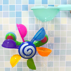 Kids Bath Windmill Spinner Toy with 2 Scoops - Gift for Bathtub & Pool