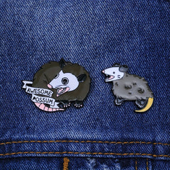 2pcs Cartoon Mouse Brooch Bags Clothing Accessories Men
