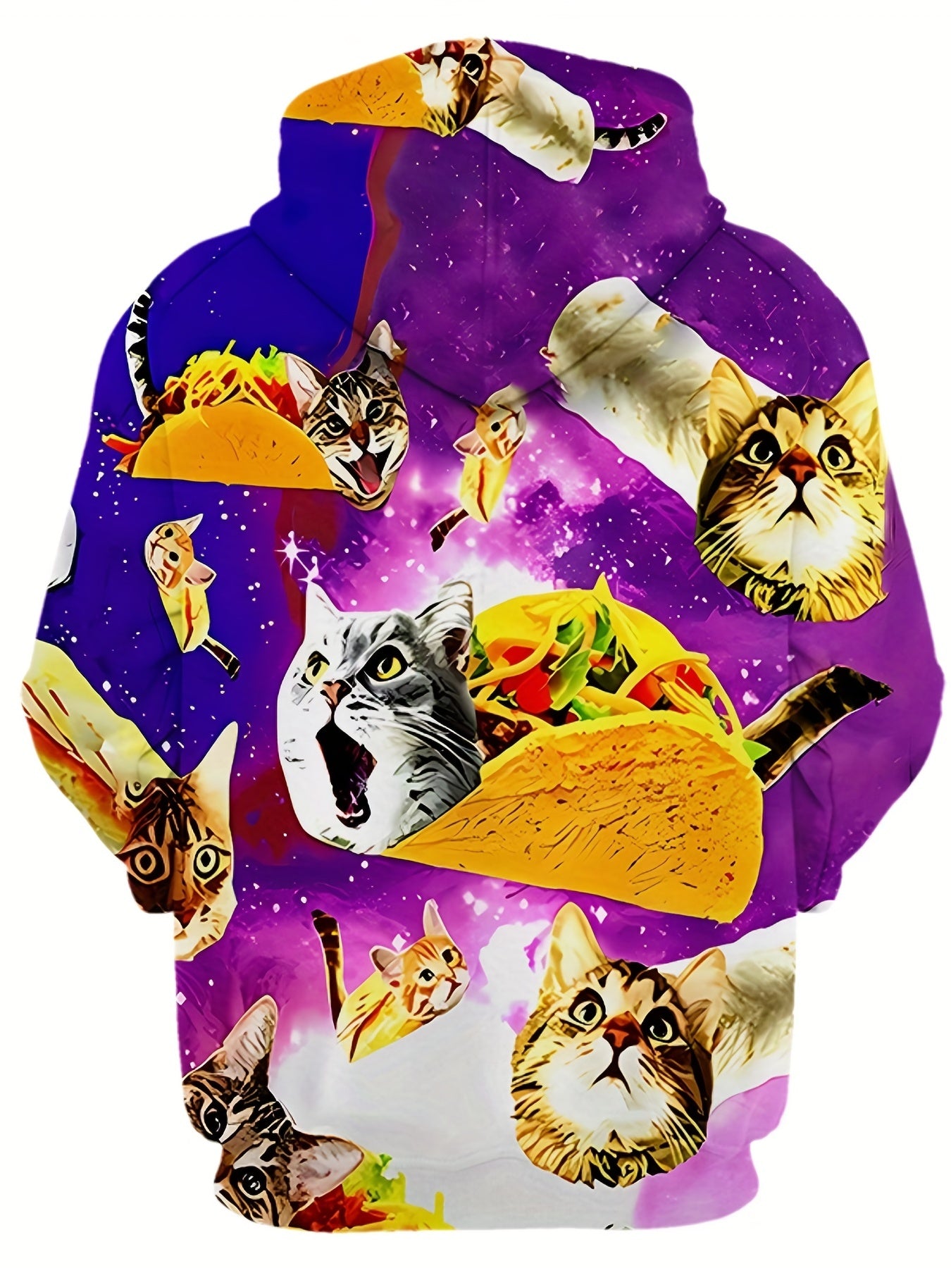 Funny Cat Food 3D Print Boys Casual Pullover Long Sleeve Hoodies