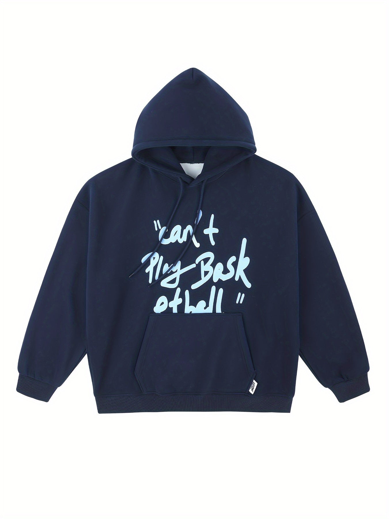 Letter Print Hoodie Men's Casual Graphic Pullover Sweatshirt