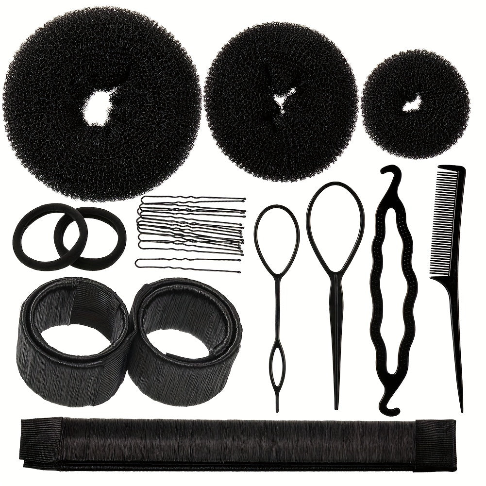 Hair Bun Shaper Set with Bun Maker Kit