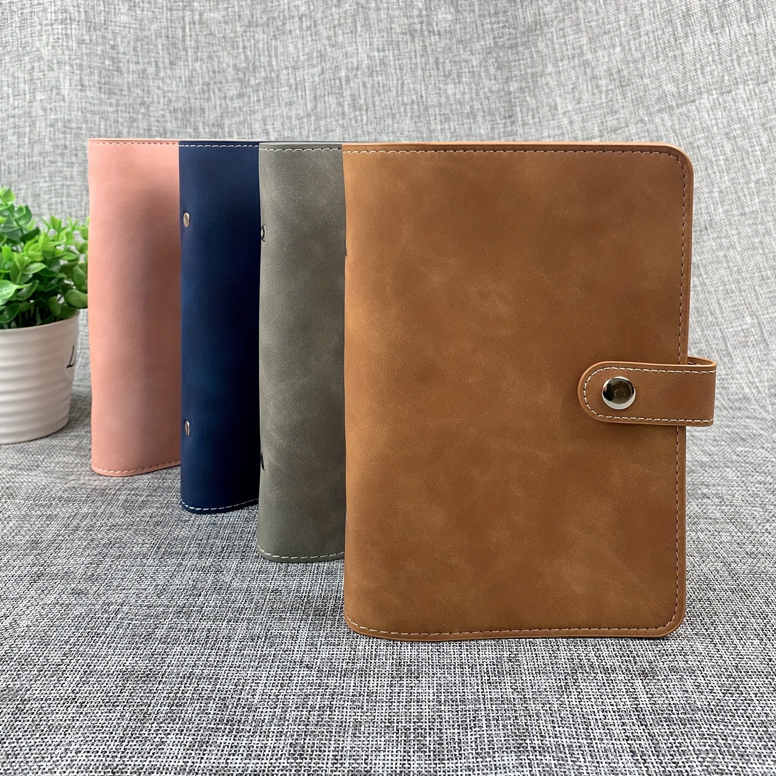 A6 Refillable Leather Budget Binder Mini Notebook Cover