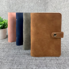 A6 Refillable Leather Budget Binder Mini Notebook Cover