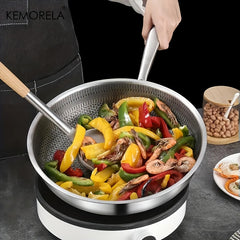 Non Stick Skillet Stainless Steel Wok Saute Pan