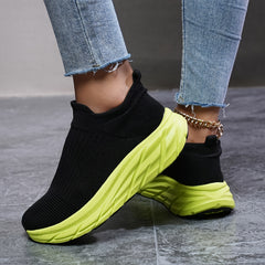Women's Breathable Running Shoes Stylish Thick Bottom Sneakers