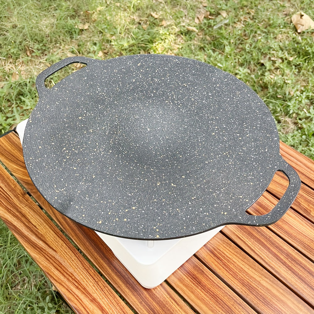 Camping BBQ Iron Plate for Meat Frying and Roasting