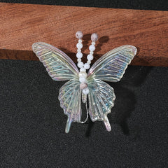 Rhinestone Butterfly Hair Clip Earrings