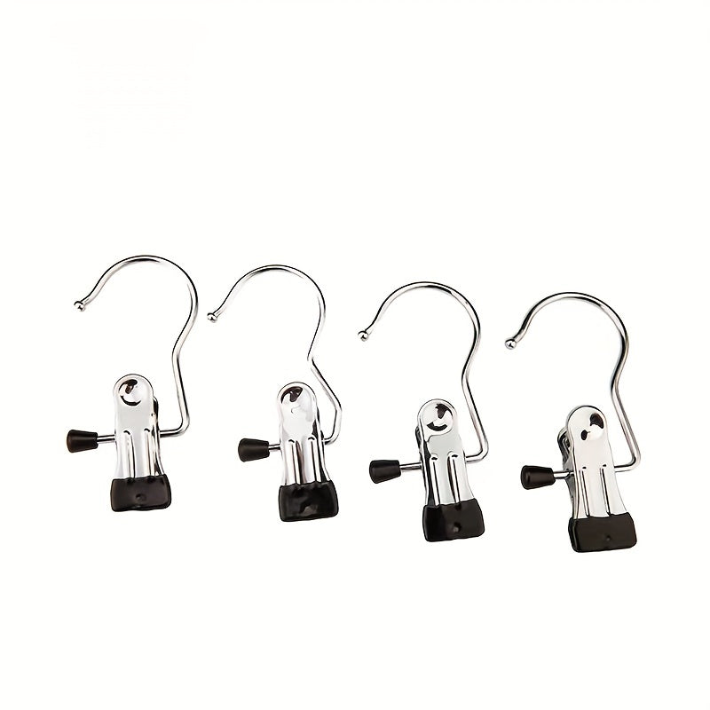 4pcs Hookless Clip Dormitory Storage Hat Underwear Drying Rack