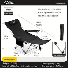 Portable Outdoor Lounge Chair Adjustable for Camping