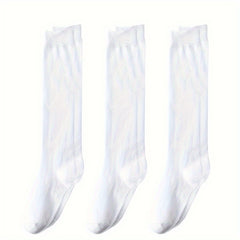 3 Pairs Cozy Over The Knee Socks Women's Stockings