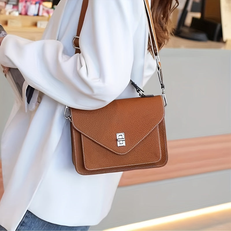 Women's Leather Crossbody Bag with Removable Strap