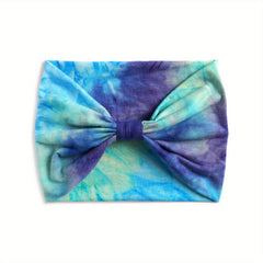 Tie Dye Wide Brim Head Band Elastic Headband Sweet Ladies Headscarf