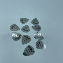 5/10pcs Metal Guitar Pick 0.3mm Thin Silvery Bass Ukelele Pick