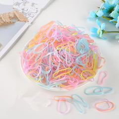 500pcs Colorful Mini Hair Bands Girls Ponytail Hair Accessories